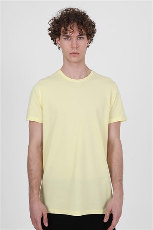 John Frank Açık Sarı Basic Pike T-Shirt