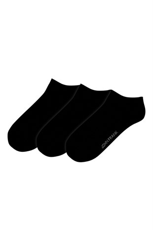 John Frank Siyah Üçlü Kısa Çorap