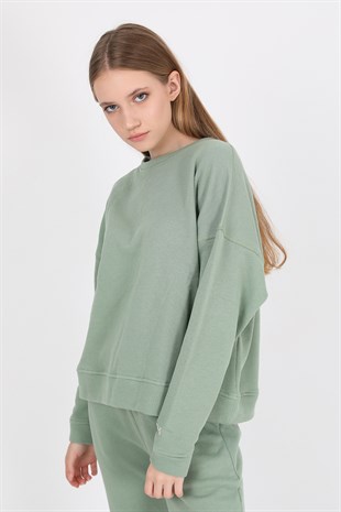 John Frank Puffy Yeşil Sweatshirt